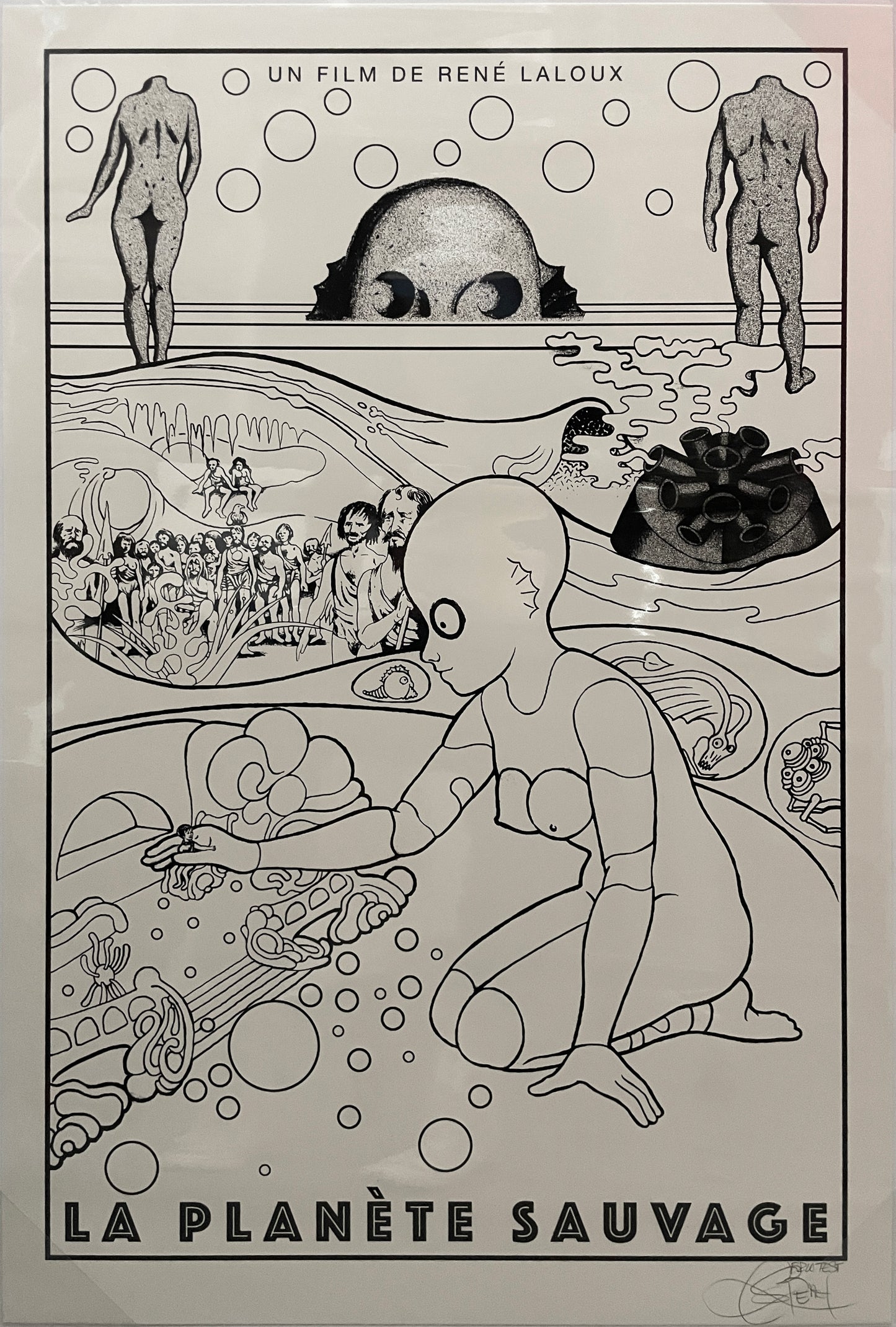 by Chuck Sperry titled Chuck Sperry - "Fantastic Planet" (B&W Test Print)
