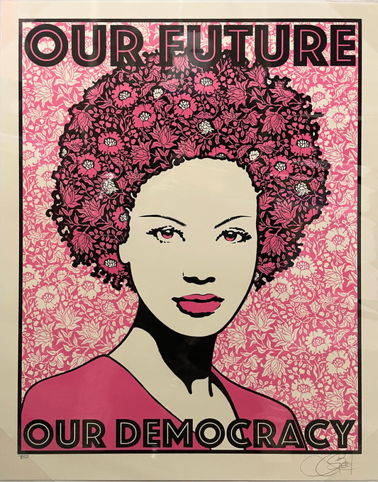  by Chuck Sperry titled Chuck Sperry - "Our Future, Our Democracy"  (Color Test Print)