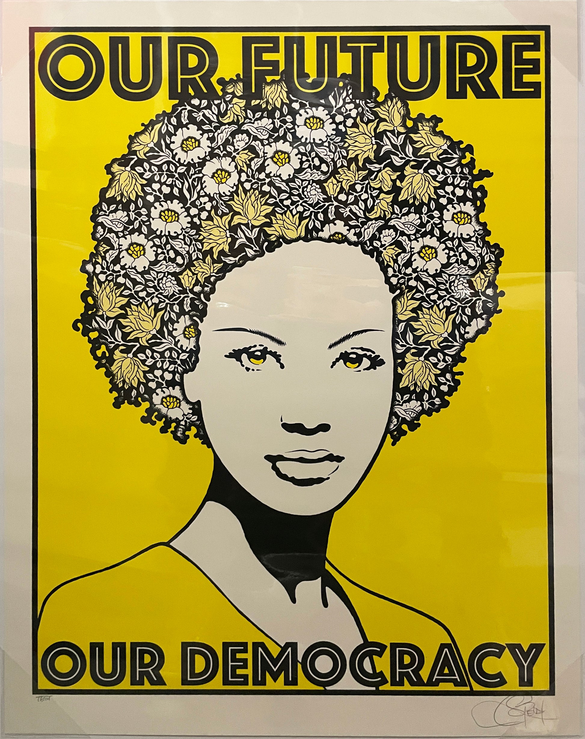  by Chuck Sperry titled Chuck Sperry - "Our Future, Our Democracy"  (Color Test Print)