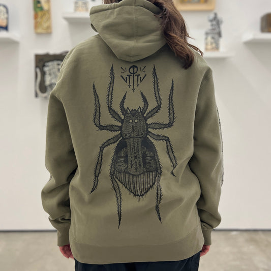  by GATS titled GATS - "Arachnophile" Hooded Sweatshirt in Sage