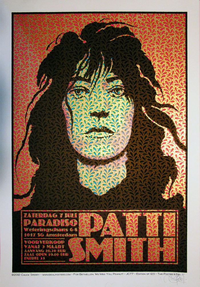 by Chuck Sperry titled Chuck Sperry - "Patti Smith - Paradiso" Print