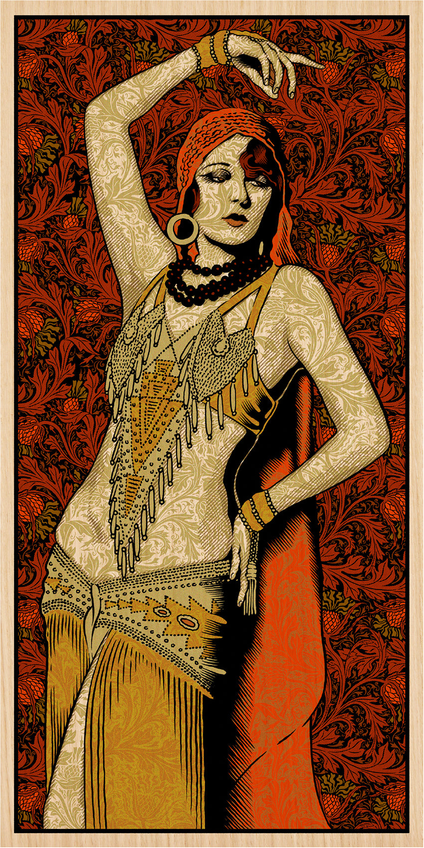 by Chuck Sperry titled Chuck Sperry - "Salome" Wood Panel Print