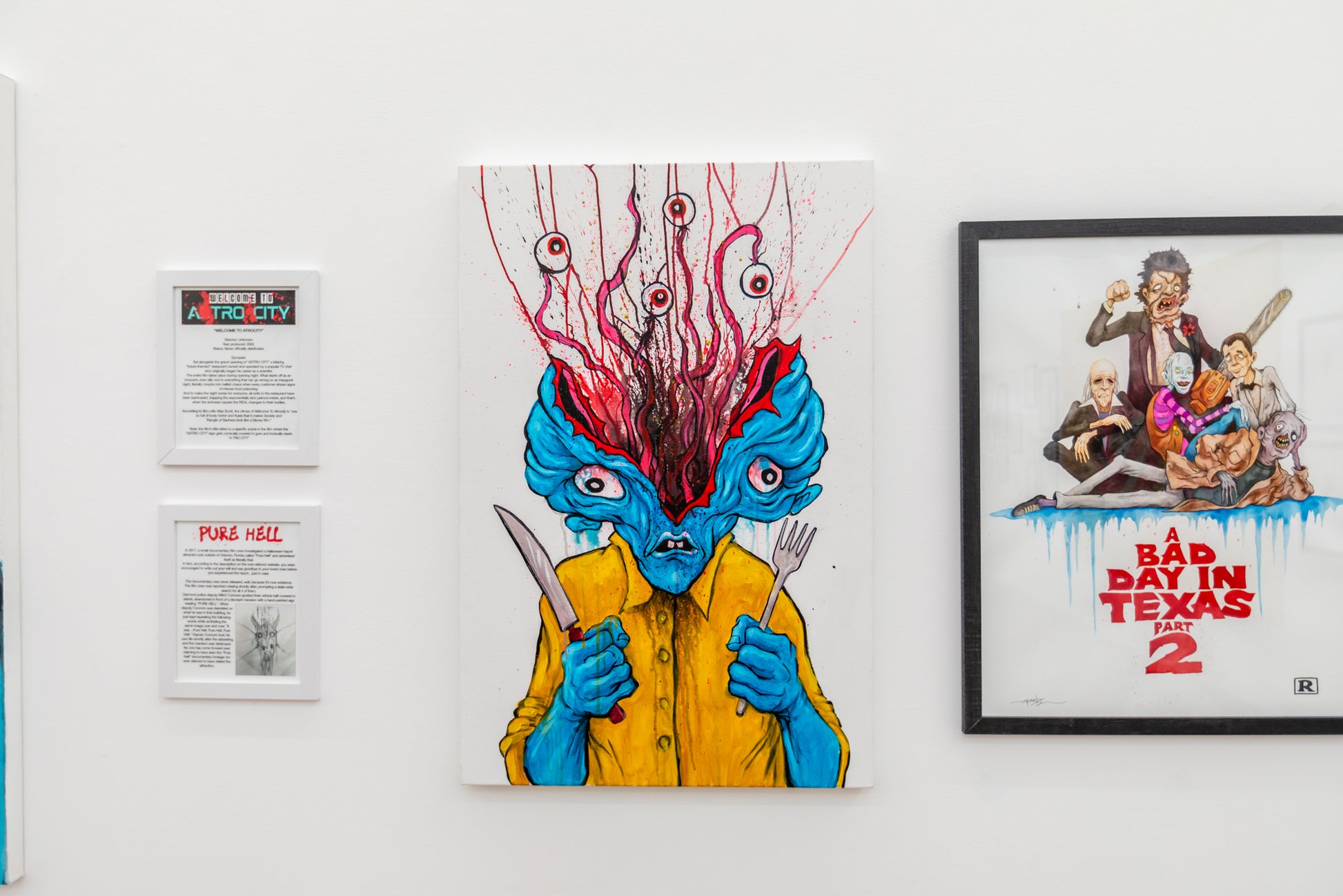 Original Artwork by Alex Pardee titled Alex Pardee - "Welcome to Atrocity"