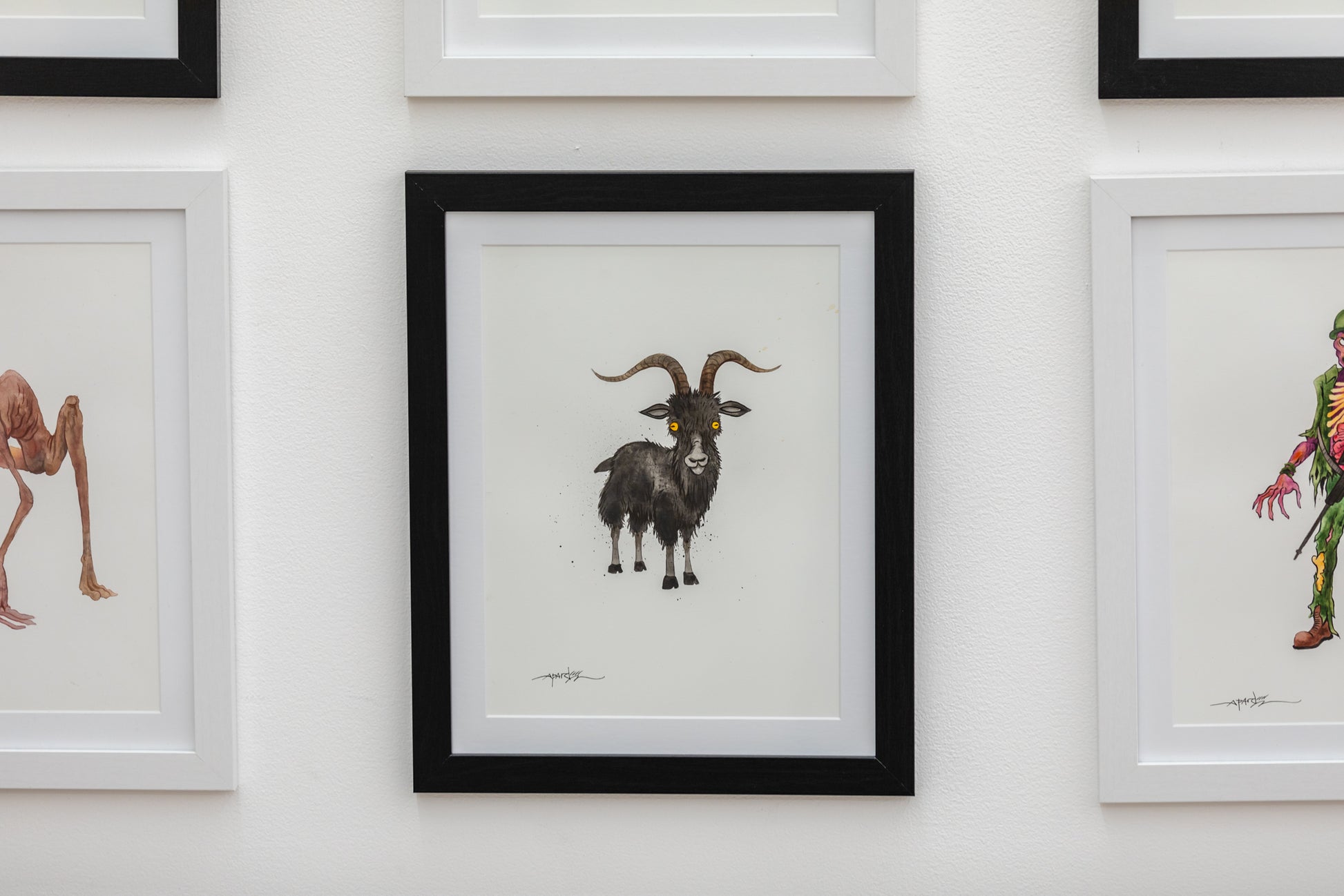 Original Artwork by Alex Pardee titled Alex Pardee - "Black Phillip (The VVitch)"