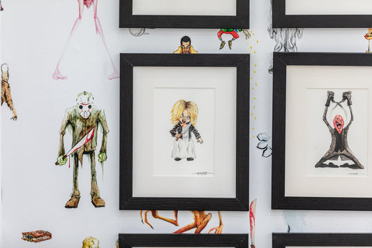 Original Artwork by Alex Pardee titled Alex Pardee - "Tiffany (Bride of Chucky)"