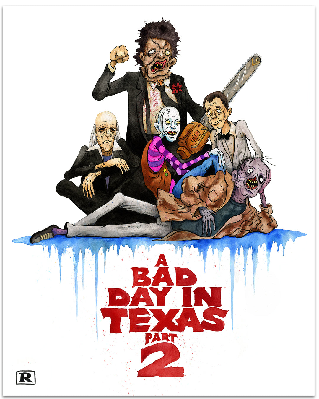 by Alex Pardee titled Alex Pardee - "A Bad Day in Texas 2" Print