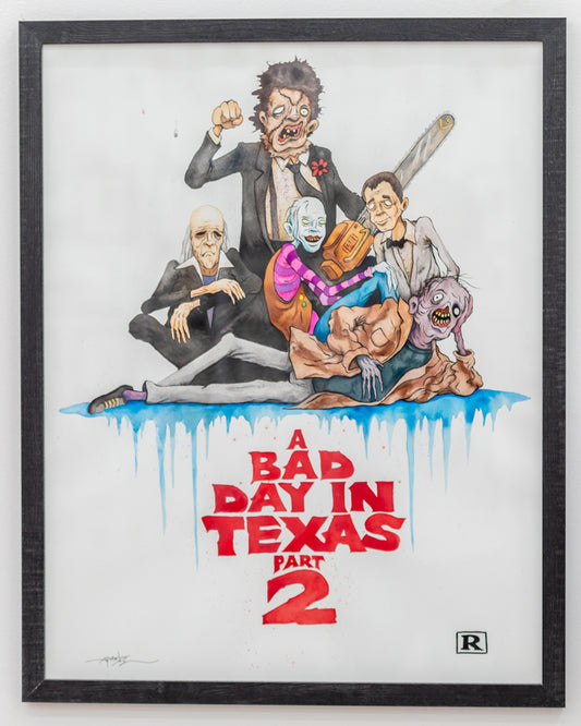 Original Artwork by Alex Pardee titled Alex Pardee - "Bad Day in Texas 2"