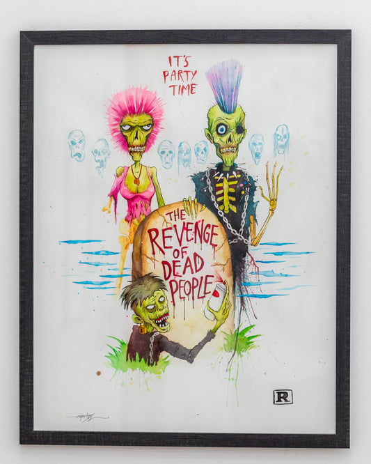 Original Artwork by Alex Pardee titled Alex Pardee - "Revenge of Dead People"