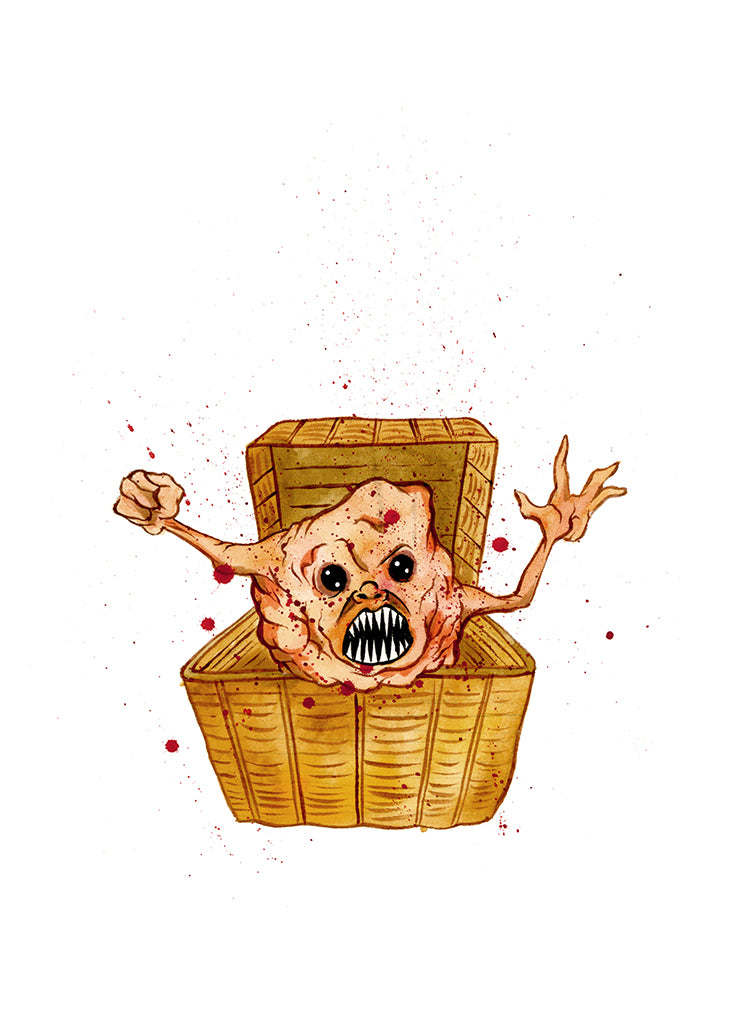 Original Artwork by Alex Pardee titled Alex Pardee - "Belial (Basket Case)"