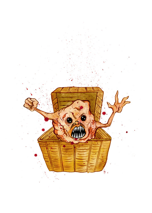 Original Artwork by Alex Pardee titled Alex Pardee - "Belial (Basket Case)"