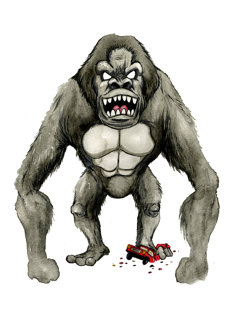 Original Artwork by Alex Pardee titled Alex Pardee - "King Kong (King Kong)"