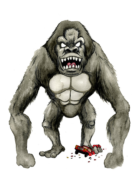 Original Artwork by Alex Pardee titled Alex Pardee - "King Kong (King Kong)"