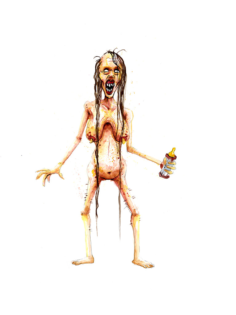 Original Artwork by Alex Pardee titled Alex Pardee - "Mother (Barbarian)"