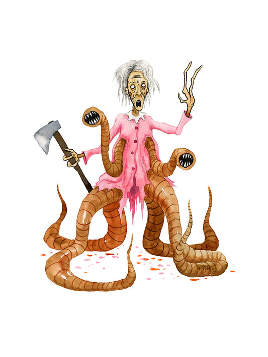 Original Artwork by Alex Pardee titled Alex Pardee - "Mrs. Pickman (In The Mouth of Madness)"