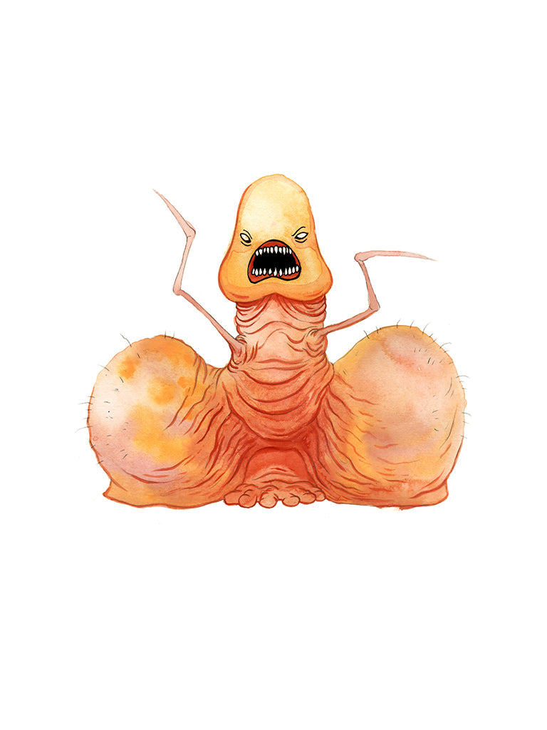 Original Artwork by Alex Pardee titled Alex Pardee - "Obvious Metaphor (Beau is Afraid)"