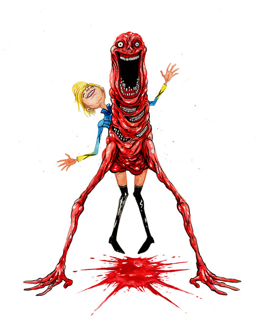 Original Artwork by Alex Pardee titled Alex Pardee - "Skye Riley (Smile 2)"