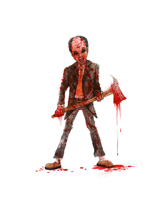 Original Artwork by Alex Pardee titled Alex Pardee - "The Businessman (The Sadness)"