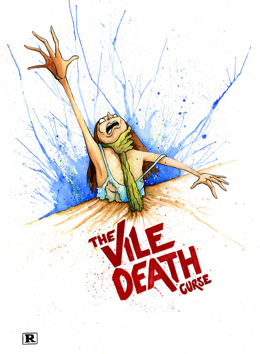 Original Artwork by Alex Pardee titled Alex Pardee - "Vile Death Curse"