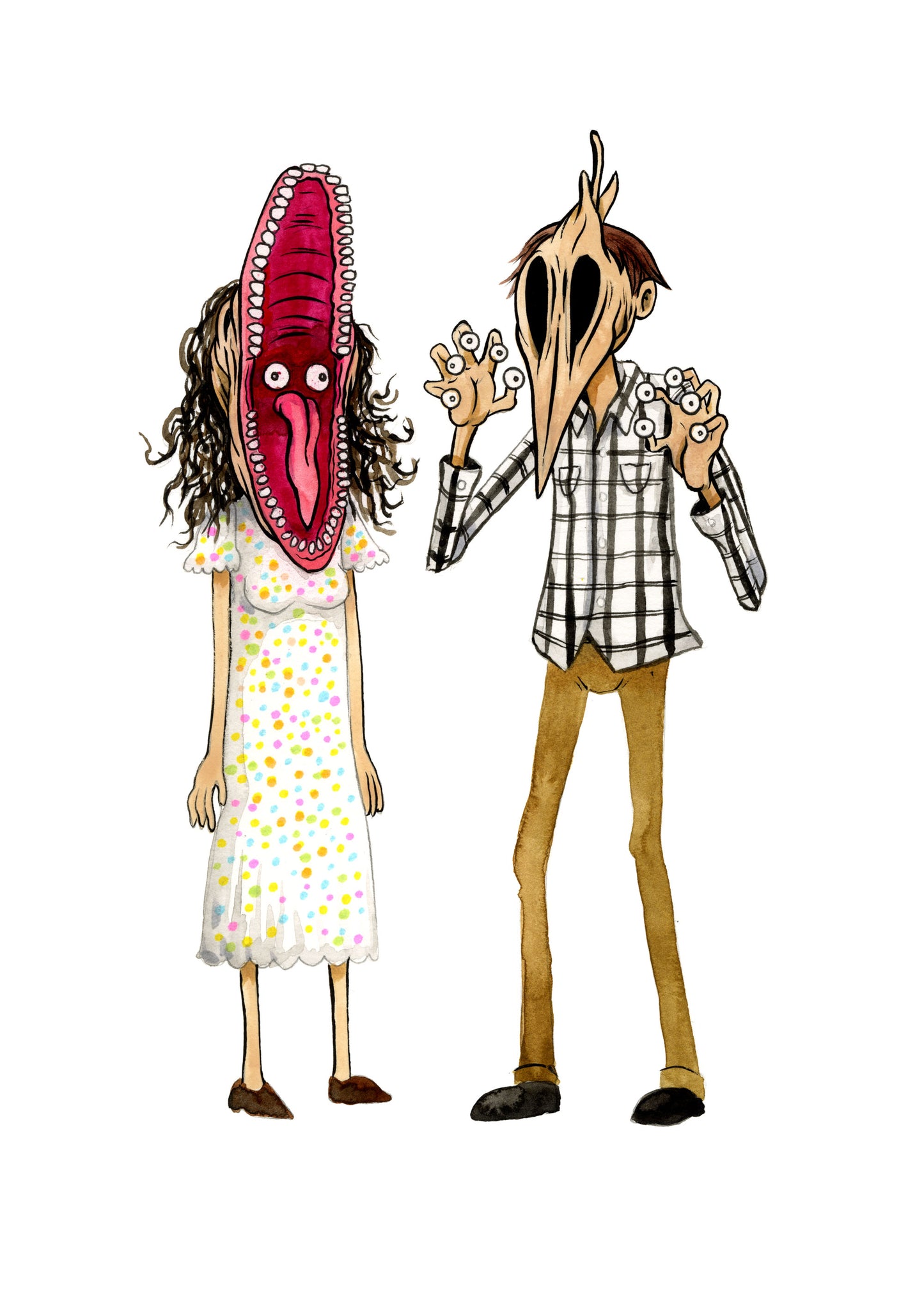 by Alex Pardee titled Alex Pardee - "Barbara and Adam" Print