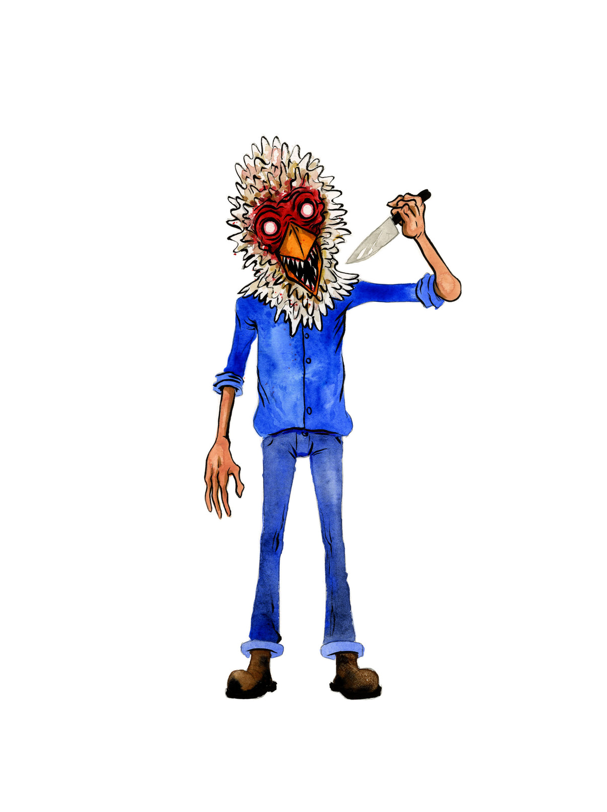 Original Artwork by Alex Pardee titled Alex Pardee - "Blood Freak (Blood Freak)"