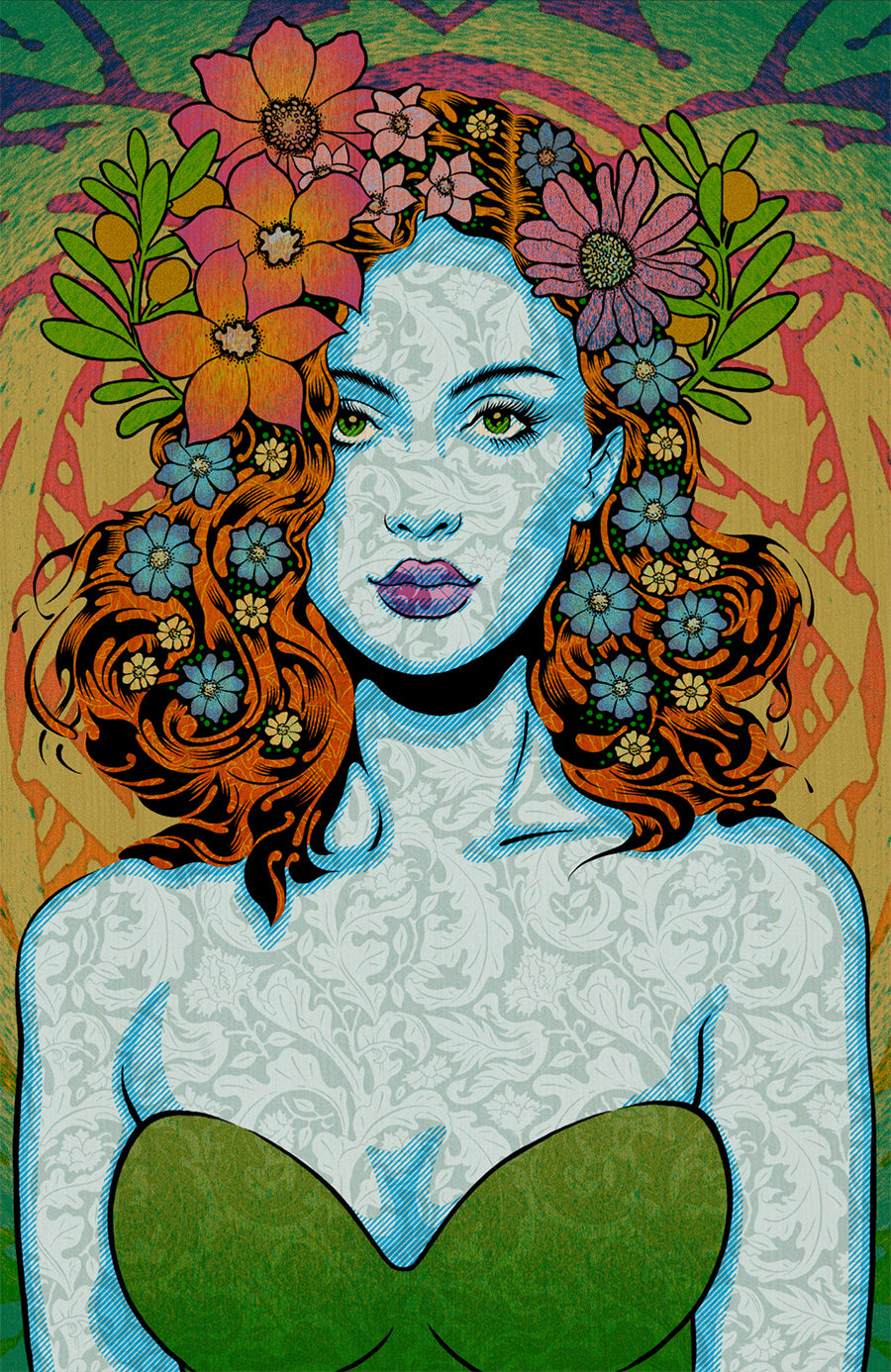 by Chuck Sperry titled Chuck Sperry - "Sappho" Wood Panel Print