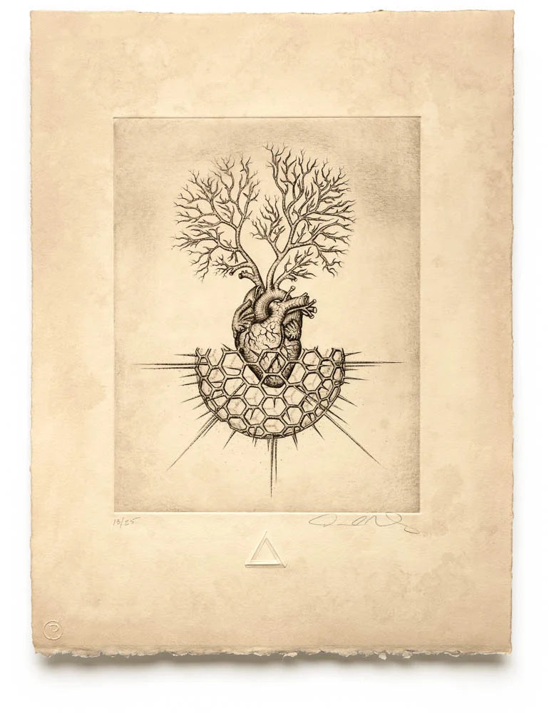 Print by Daniel Martin Diaz titled Daniel Martin Diaz - Soul of Science (Printers Proof)