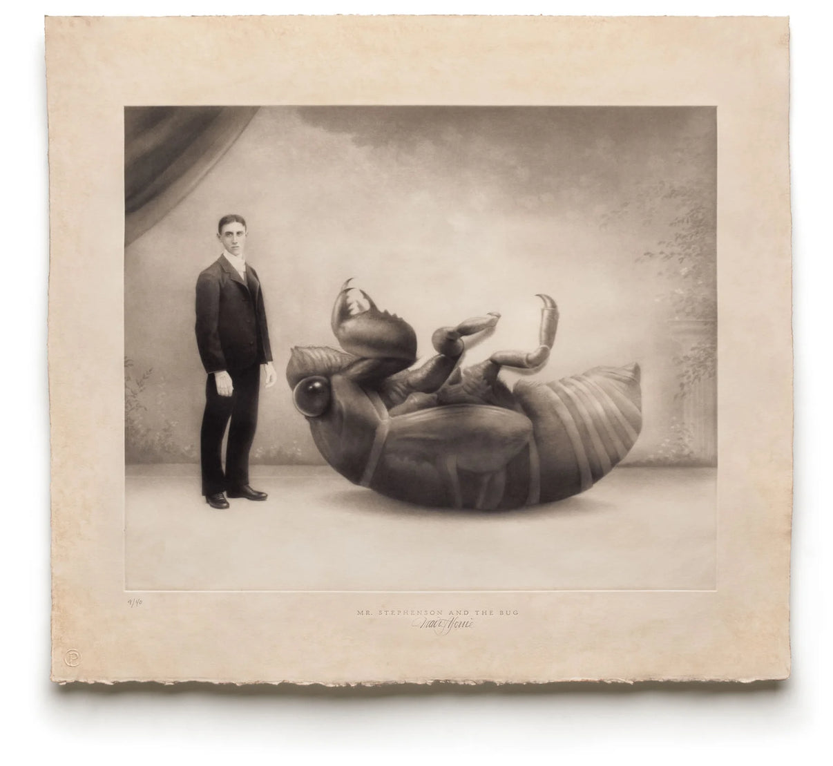 Print by Travis Louie titled Travis Louie - Mr. Stephenson and the Bug