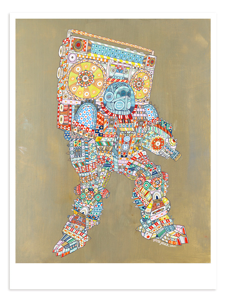 Print of Ferris Plock's original painting "Deltron 3030"