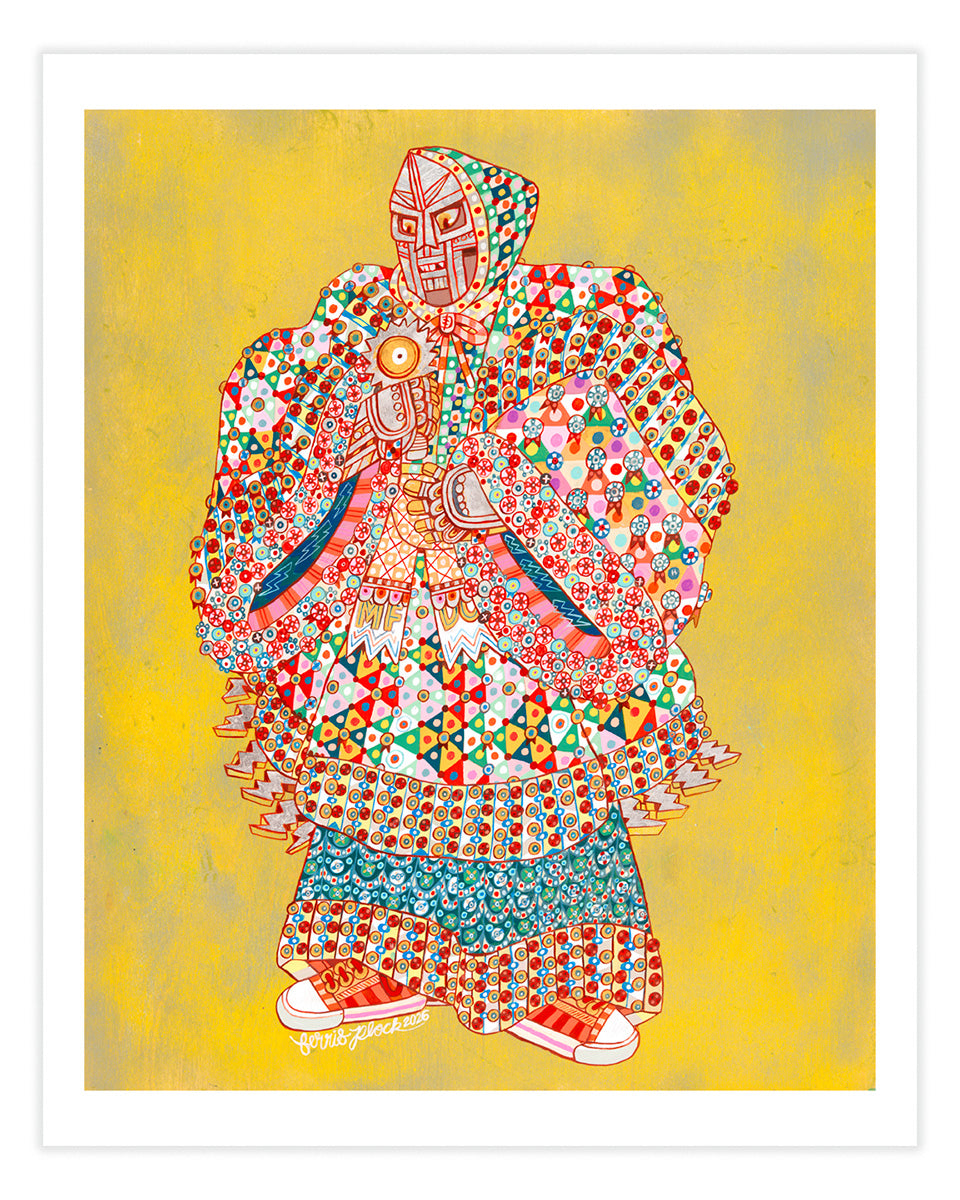 Print of MF DOOM by artist Ferris Plock