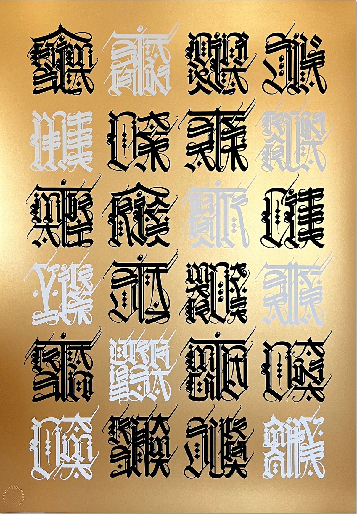 Print by Cryptik titled Cryptik - "24 Virtues" print