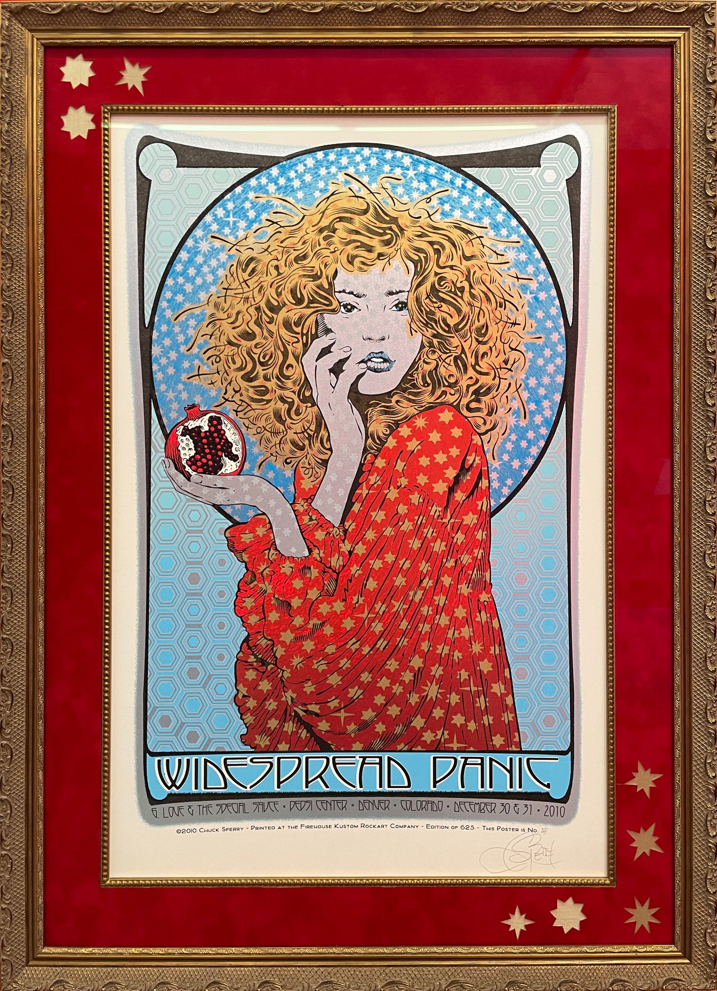  by Chuck Sperry titled Chuck Sperry - "Widespread Panic, “Winter Lady" AP (Framed)