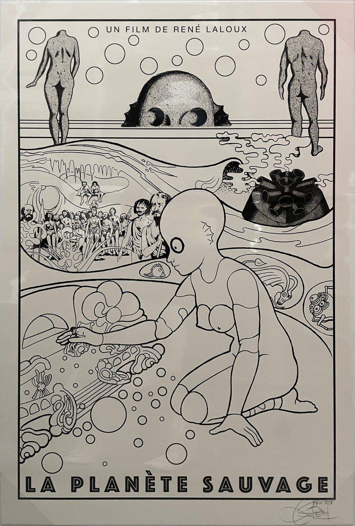 by Chuck Sperry titled Chuck Sperry - "Fantastic Planet" (B&W Test Print)