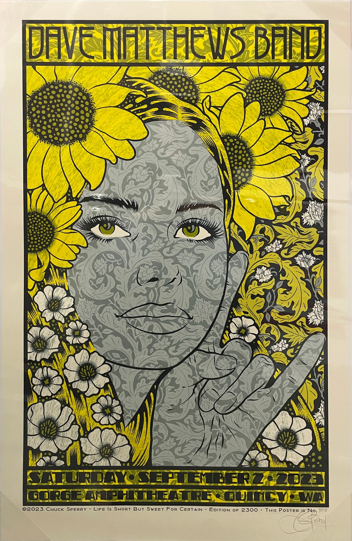 by Chuck Sperry titled Chuck Sperry - "Dave Matthews, “Bacchante" Test Print