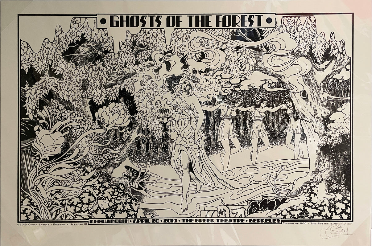 by Chuck Sperry titled Chuck Sperry - "Ghosts of the Forest" (B&W Test Print)