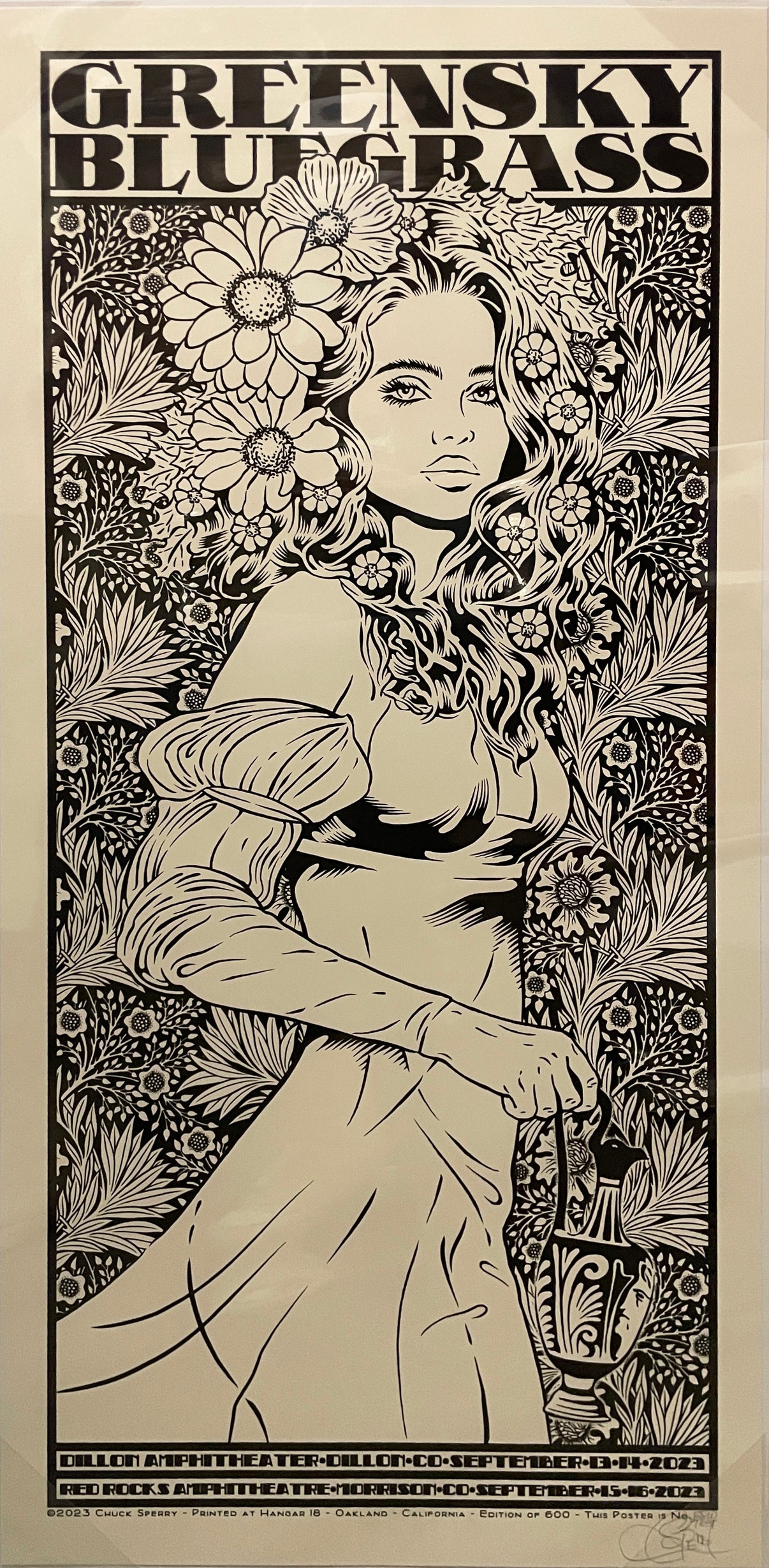 by Chuck Sperry titled Chuck Sperry - "Greensky Bluegrass (The Mystic)" (B&W Test Print)