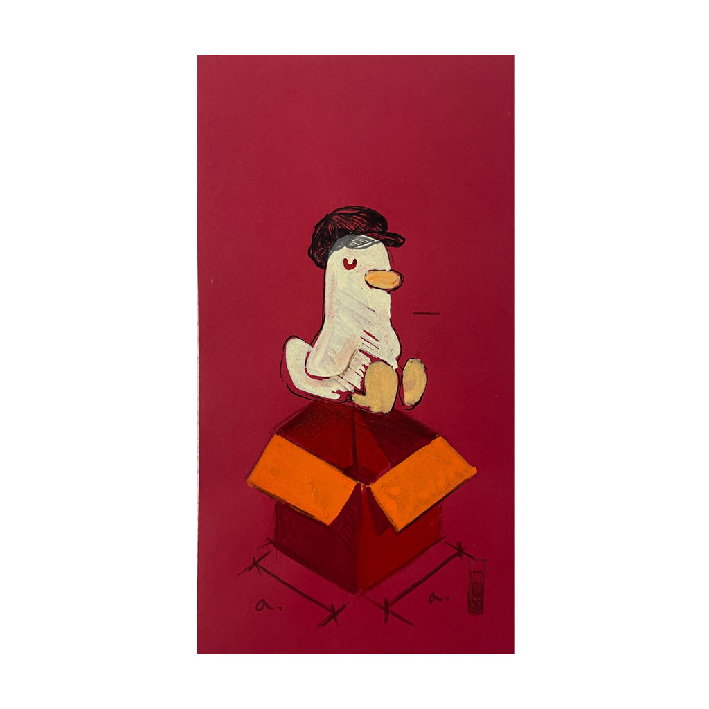 Original Artwork by Jared Gochuico titled Jared Gochuico - "paperboy duck"