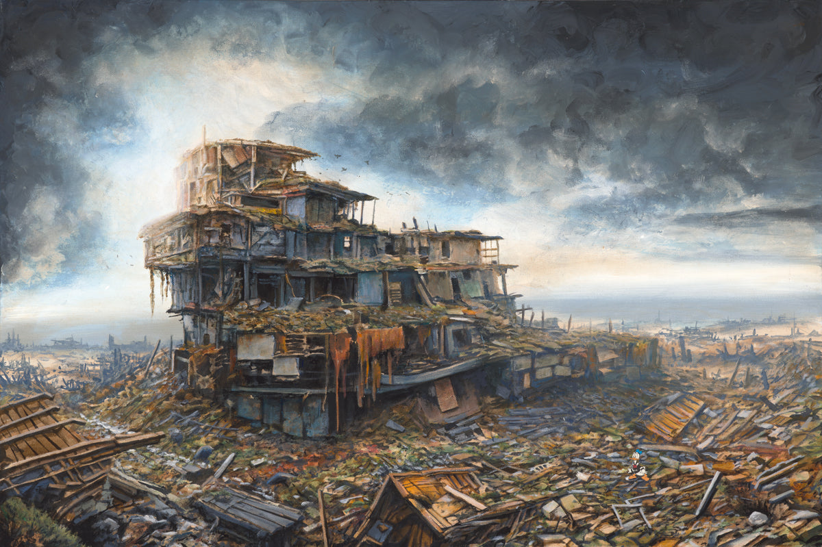 Print by Jeff Gillette titled Jeff Gillette - "Decrepit Slum Building" print