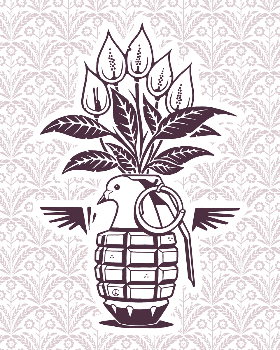 Print by Jeremy Fish titled Jeremy Fish - "Lillies" print