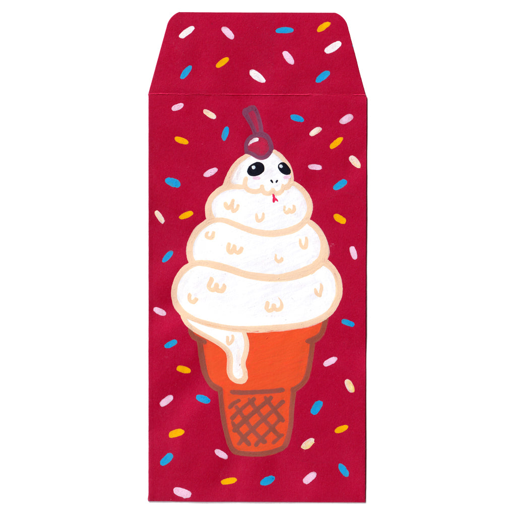 Original Artwork by Jeremy Nguyen titled Jeremy Nguyen - "Soft Serve Snake - Cone"