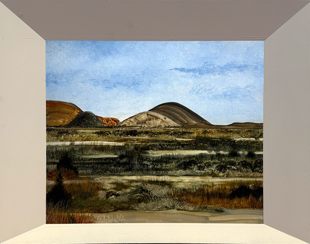 trompe l'oeil-esque landscape painting by artist Kevin Earl Taylor