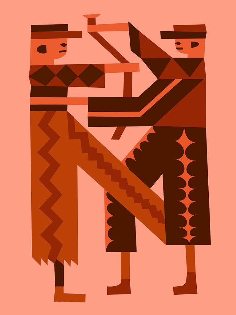 Print by Keya Tama titled Keya Tama - "Two Bits of Treasure" print
