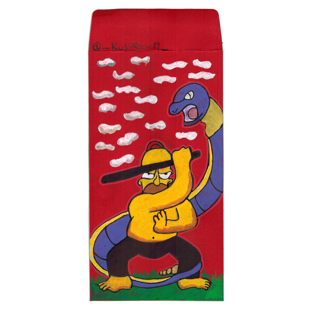 Original Artwork by Kush Wright titled Kush Wright - "Whacking Day Pt.2 Homer vs Ekans"