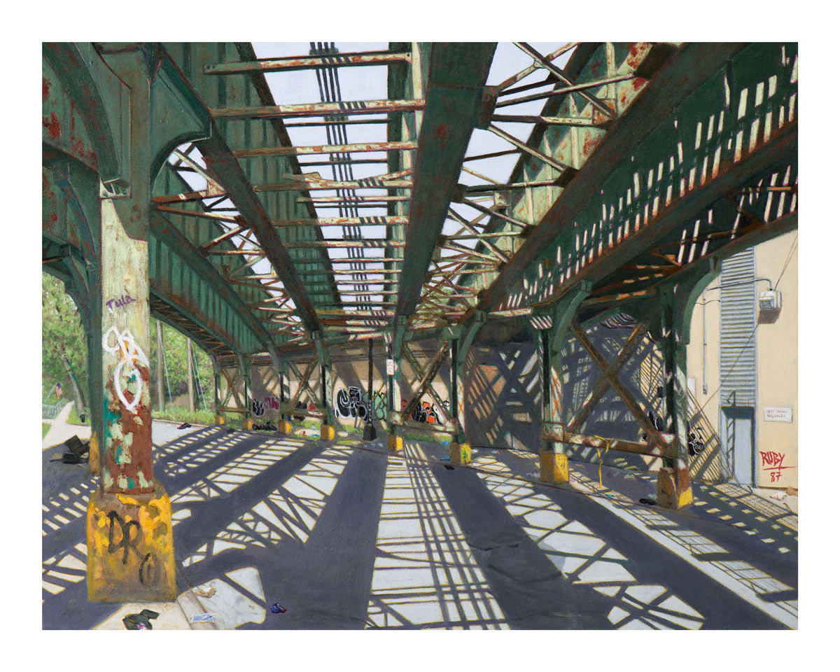 by Valeri Larko titled Valeri Larko - Secor Avenue Train Bridge, Bronx