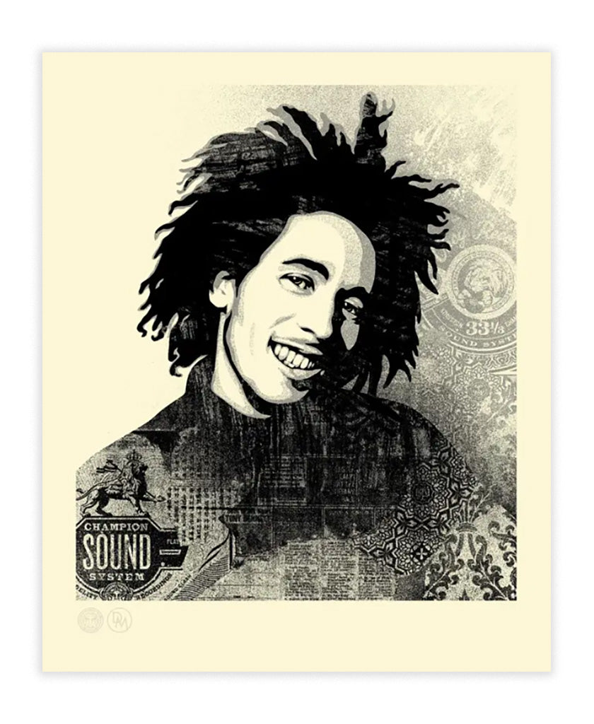 Print by Shepard Fairey titled Shepard Fairey: "Bob Marley - Lively Up Yourself" Signed Letterpress Print