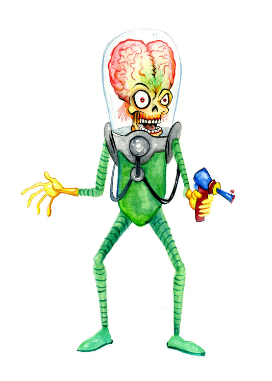 by Alex Pardee titled Alex Pardee - "Martian" Print