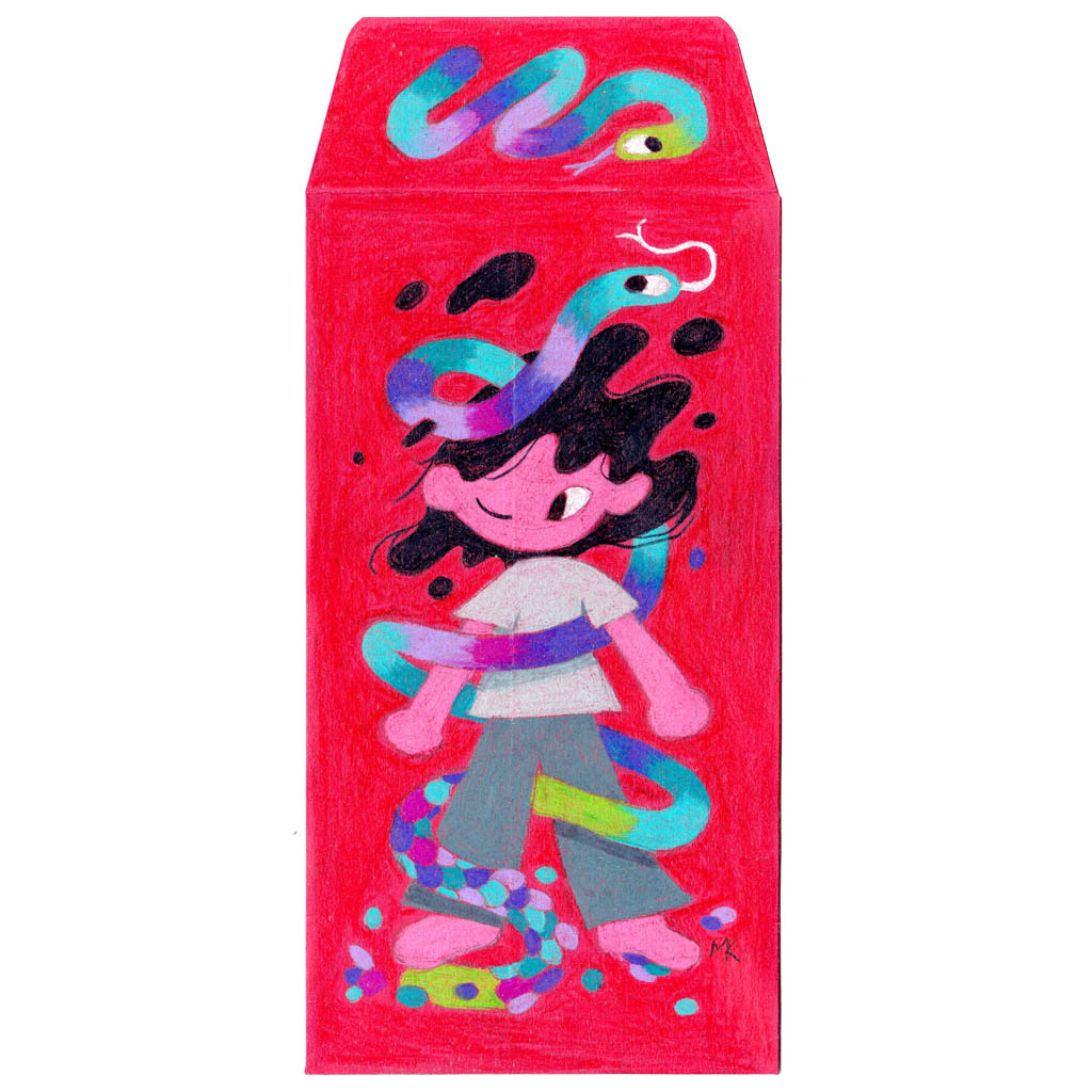 Original Artwork by Michelle Ku titled Michelle Ku - "Year of the Snake #2"