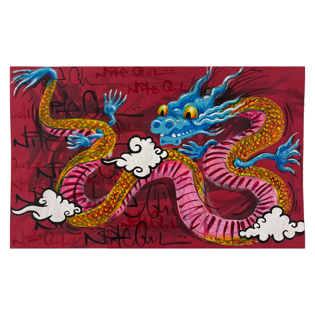 Original Artwork by Nite Owl titled nite owl - "chase the dragon"