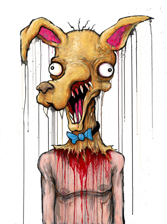 Original Artwork by Alex Pardee titled Alex Pardee - "Gary NO"