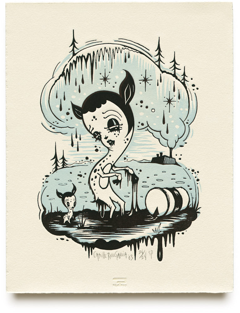 Print by Camille Rose Garcia titled Camille Rose Garcia - Doomsday Animals