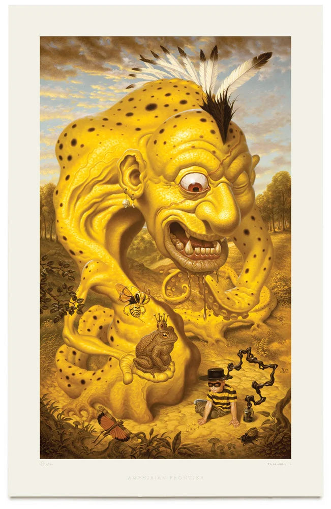 Print by Todd Schorr titled Todd Schorr - Amphibian Frontier (Artist Proof)
